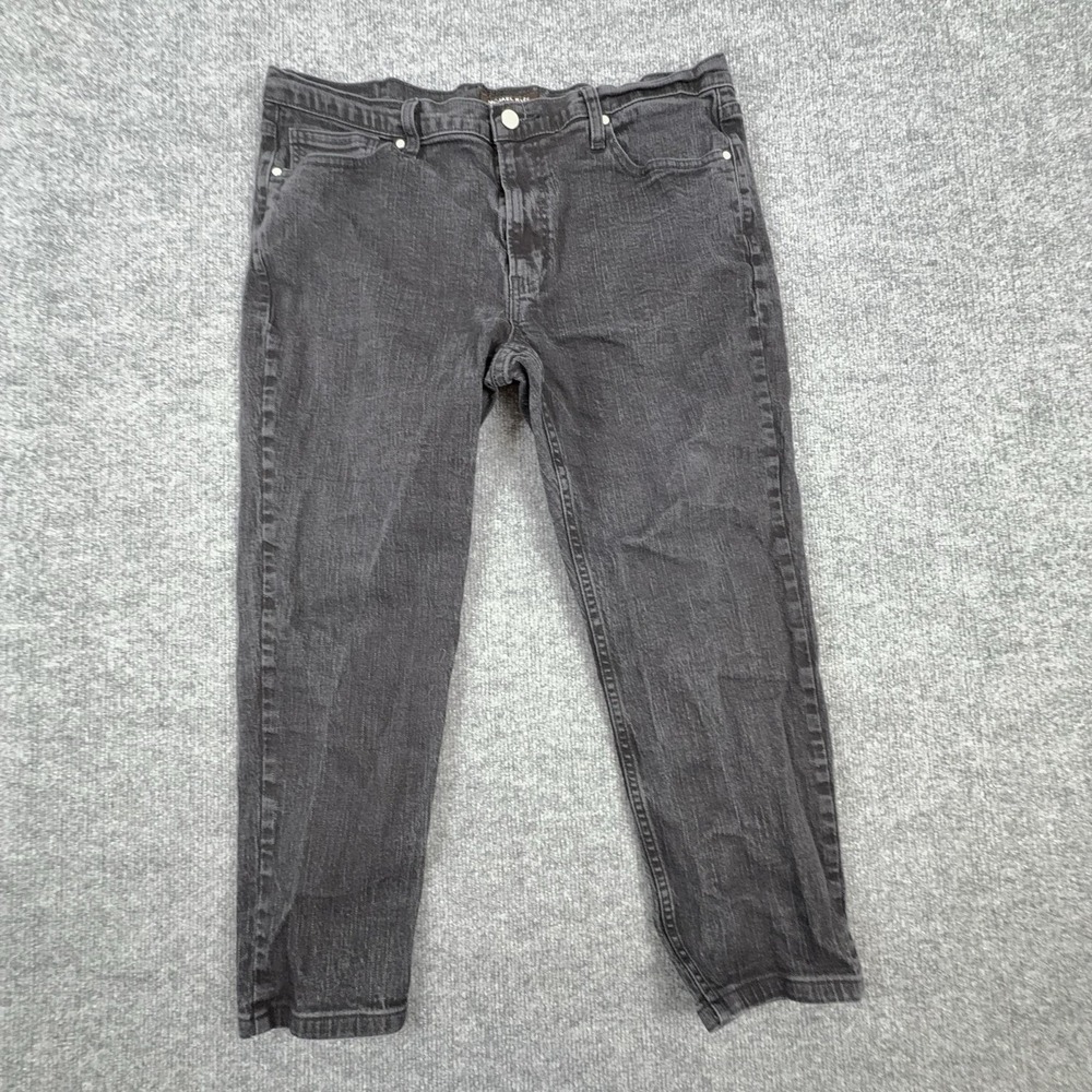 Michael Kors Parker Slim Fit Jeans Mens 36x30 Gray Charcoal Wash Denim Stretch